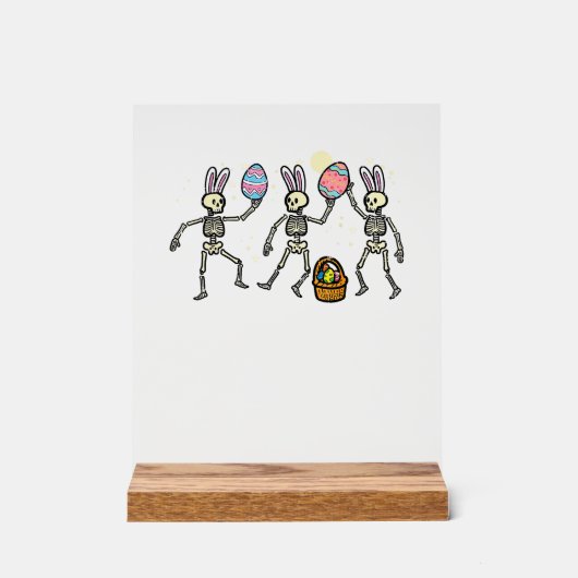 Easter Skeletons Dancing Eggs Funny Bones Men Wome (Recto)