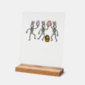 Easter Skeletons Dancing Eggs Funny Bones Men Wome (Angle)