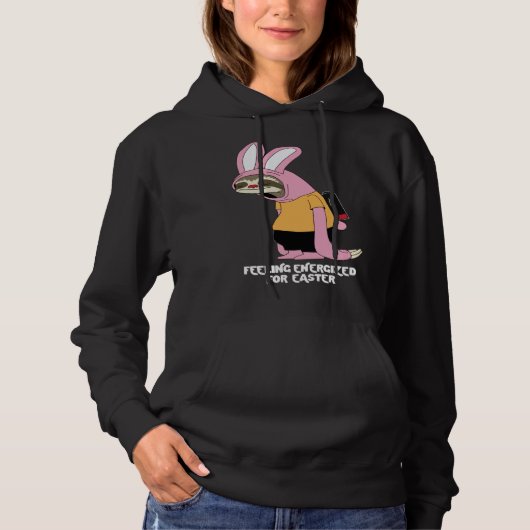 Easter Sloth Bunny Feeling Energized Hoodie (Voorkant)