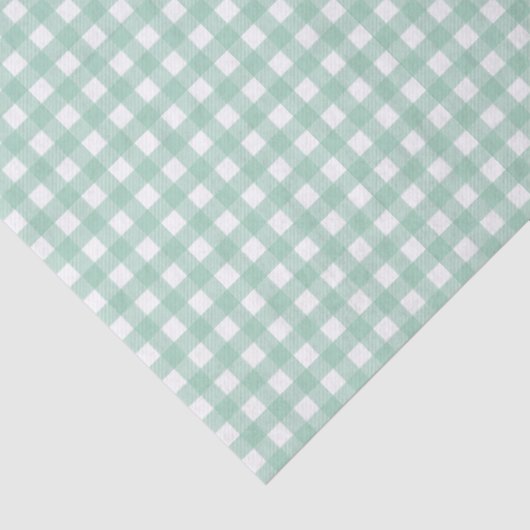 Easter Spring Mint Green Gingham Tissuepapier (Detail)