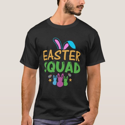 Easter Squad Kids Youth  Easter Day Bunny Egg Hunt T-shirt (Voorkant)