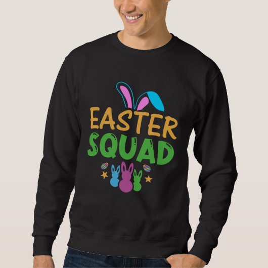 Easter Squad Kids Youth Easter Day Bunny Egg Hunt Trui (Voorkant)