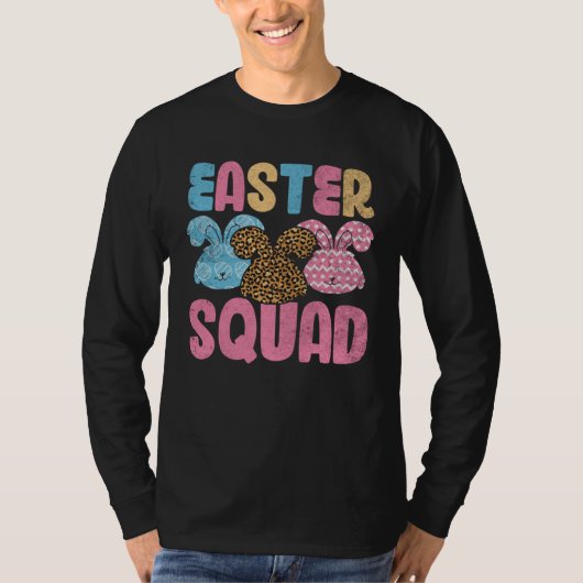 Easter Squad Leopard Bunny Easter Day For Womens G T-shirt (Voorkant)