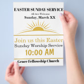 Easter Sunday Church Flyer Invitation (Hand)