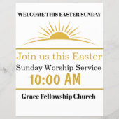 Easter Sunday Church Flyer Invite Template (Voorkant)