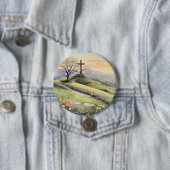 Easter sunrise art illustration ronde button 7,6 cm (In situ)