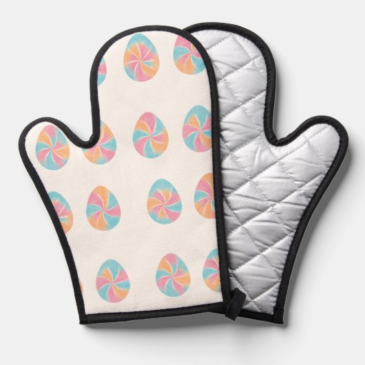 Easter Tie-Dye eggs  mid-tone soft pattern (Recto/Verso)