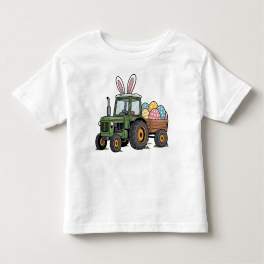 Easter Tractor  Kinder Shirts (Voorkant)