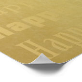 Easter Tulips Gold Typografie Poster (Hoek)