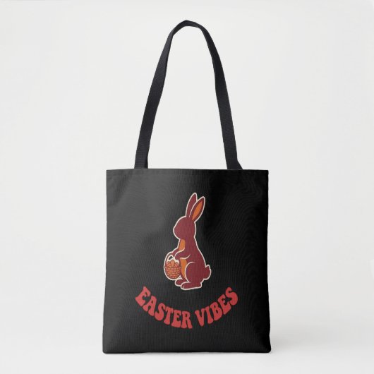 Easter Vibes Bunny Tote Bag (Devant)