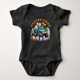 Easter Vibes Dino op Monster Truck met Paasei Romper