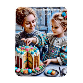 EASTER ~ Vintage Cake ~ Flexible Photo Magnet Magneet