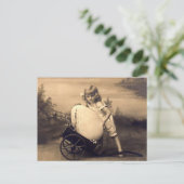 Easter vintage picture feestdagenkaart (Staand voorkant)