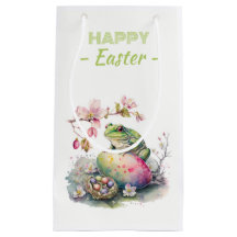 Easter Waterverf Groene Kikkereieren & Bloemen -