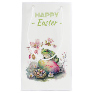 Easter Waterverf Groene Kikkereieren & Bloemen - Klein Cadeauzakje