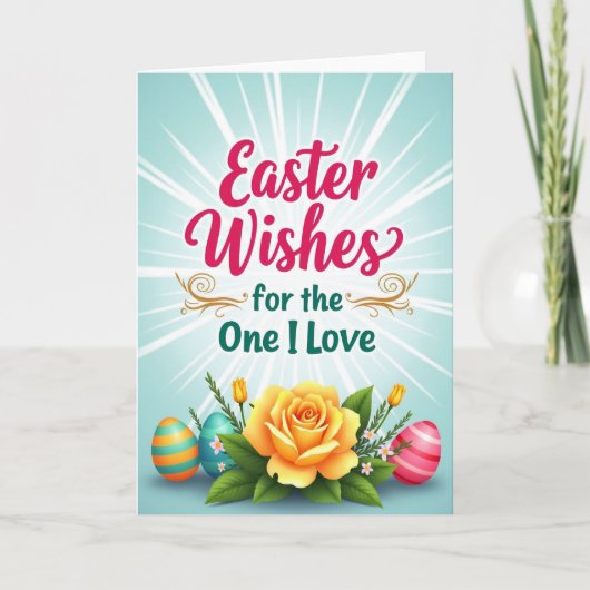 Easter Wishes Love Card Kaart (Voorkant)