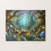 Easter Woodland, Enchanted Forest, Spring Bunnies Legpuzzel (Horizontaal)