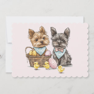 Easter Yorkshire Terrier honden Feestdagenkaart