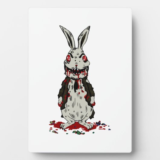 Easter Zombie Rabbit Halloween Bunny Fotoplaat (voorkant)