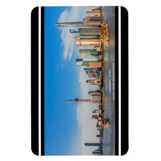 © Eastern Bank of Huangpu River, Shanghai, China Magneet (Verticaal)