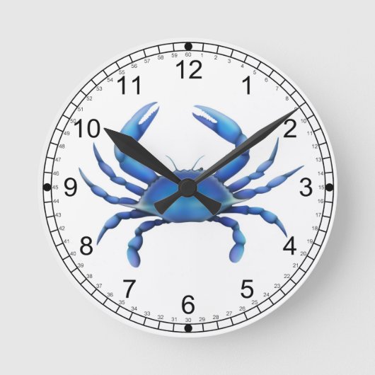 Eastern Blue Crab Wall klok (Voorkant)