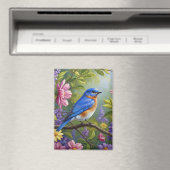 Eastern Bluebird flowers Magneet (Insitu (Vaatwasser))