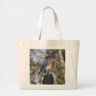 Eastern Bluebird Male Bag Grote Tote Bag