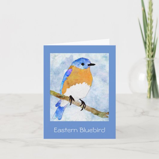 Eastern Bluebird - man - waterverf Notecard Kaart (Voorkant)