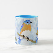 Eastern Bluebird - Man - waterverf stijl mok (Midden)