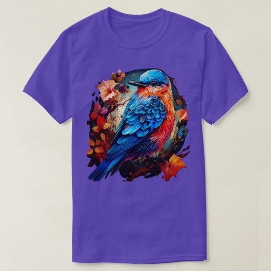 Eastern Bluebird Rainbow T-shirt (Design voorkant)