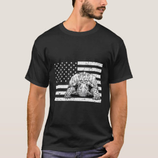 Eastern Box Turtle 4th of July Amerikaanse vlag PA T-shirt