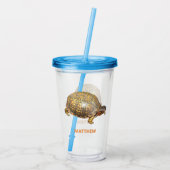 Eastern Box Turtle Foto gepersonaliseerd Acryl Drinkbeker (Achterkant)
