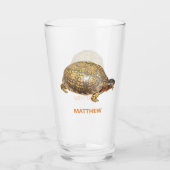 Eastern Box Turtle Foto gepersonaliseerd Glas (Achterkant)