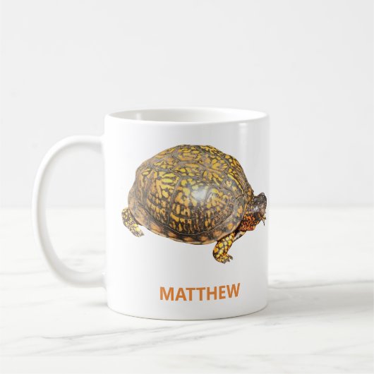 Eastern Box Turtle Foto gepersonaliseerd Koffiemok (Links)