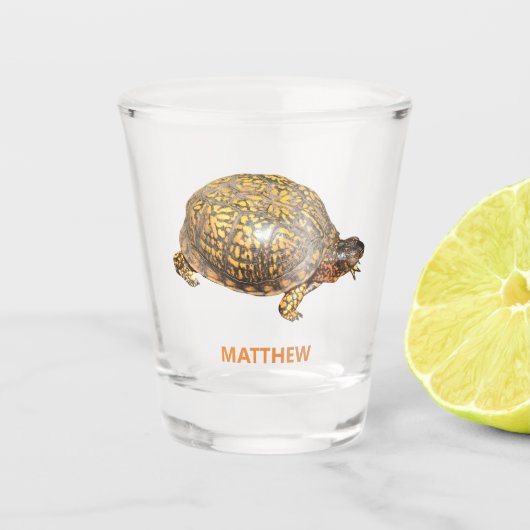 Eastern Box Turtle Foto gepersonaliseerd Shot Glas (Voorkant)