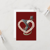 Eastern Chinese Dragon Pearl Heart Kaart (Voorkant / Achterkant in situ)
