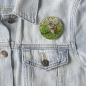 Eastern Chipmunk Ronde Button 5,7 Cm (In situ)
