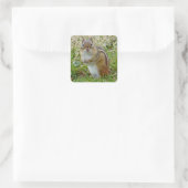 Eastern Chipmunk Vierkante Sticker (Tas)