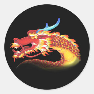 Eastern Dragon Ronde Sticker