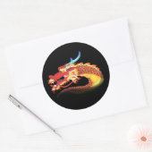 Eastern Dragon Ronde Sticker (Envelop)