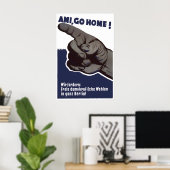 Eastern Germany Propaganda Poster Americans Go (Bureau à domicile)