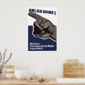 Eastern Germany Propaganda Poster Americans Go (Cuisine)