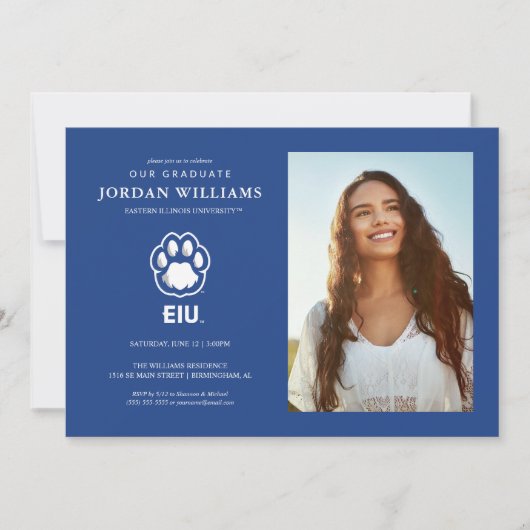 Eastern Illinois Panthers Paw Print & EIU Aankondiging (Voorkant)