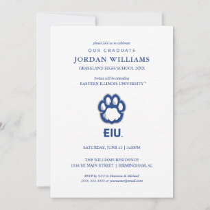 Eastern Illinois Panthers Paw Print & EIU Aankondiging