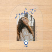 Eastern Illinois Panthers Paw Print & EIU Acryl Uitnodigingen (Voorkant)