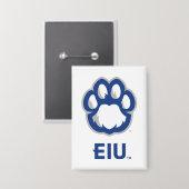 Eastern Illinois Panthers Paw Print & EIU Button (Voorkant / Achterkant)