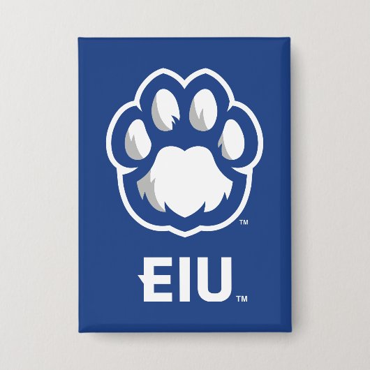 Eastern Illinois Panthers Paw Print & EIU Button (Voorkant)