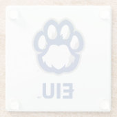 Eastern Illinois Panthers Paw Print & EIU Glazen Onderzetter (Achterkant)