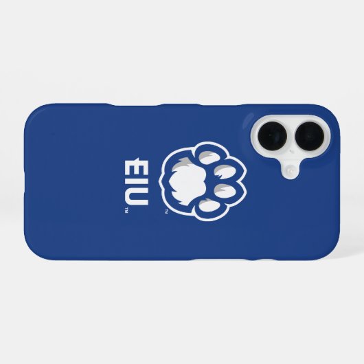 Eastern Illinois Panthers Paw Print & EIU iPhone 16 Hoesje (Achterkant horizontaal)