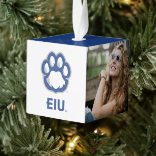 Eastern Illinois Panthers Paw Print & EIU Kubus Ornament